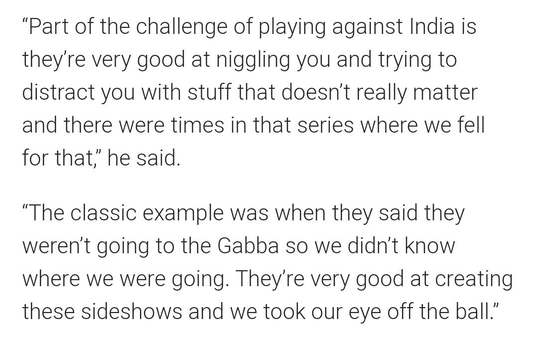 Tim Paine comments on Indian Team